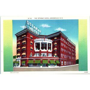 Postcard Vintage The Ottaray Hotel Greenville South Carolina 5.5x3.5 inches USA